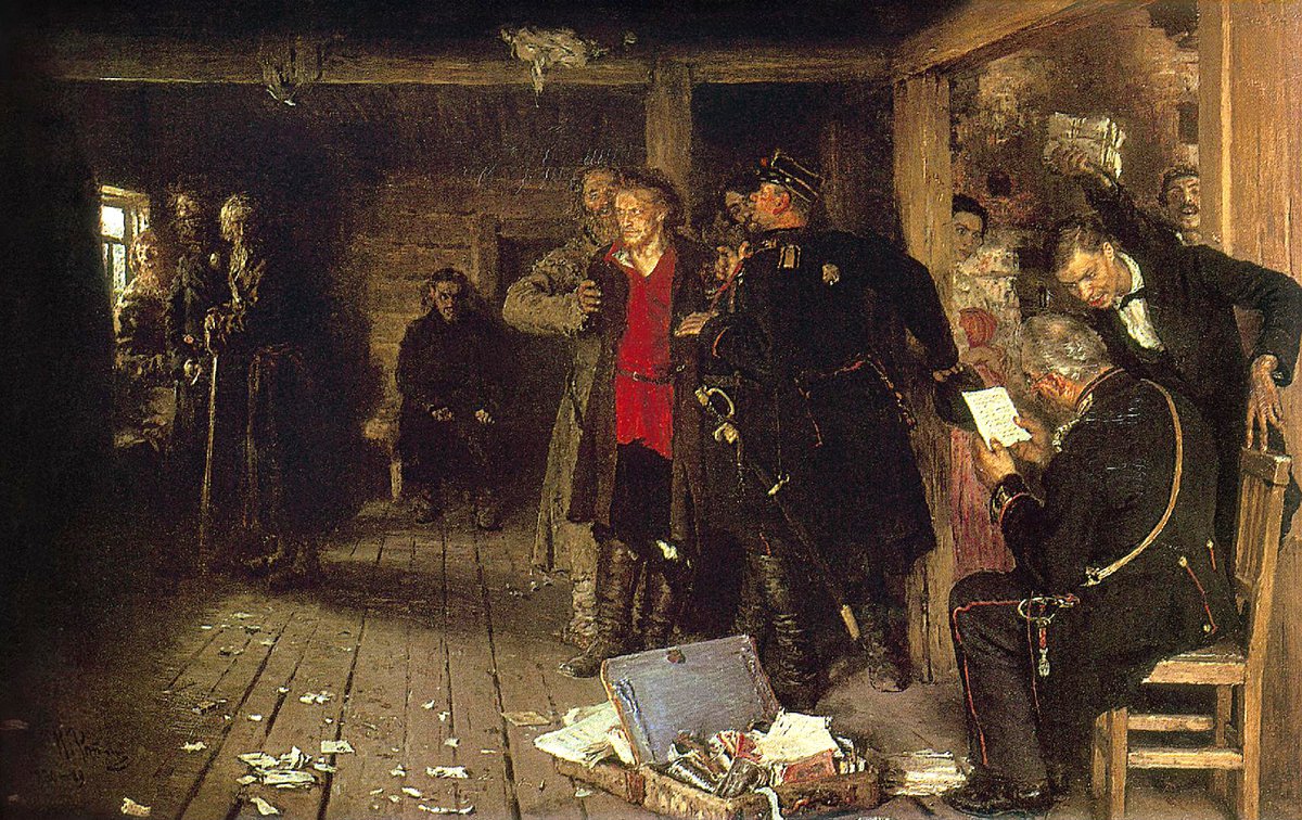 Илья Репин. Арест пропагандиста. 1892 г