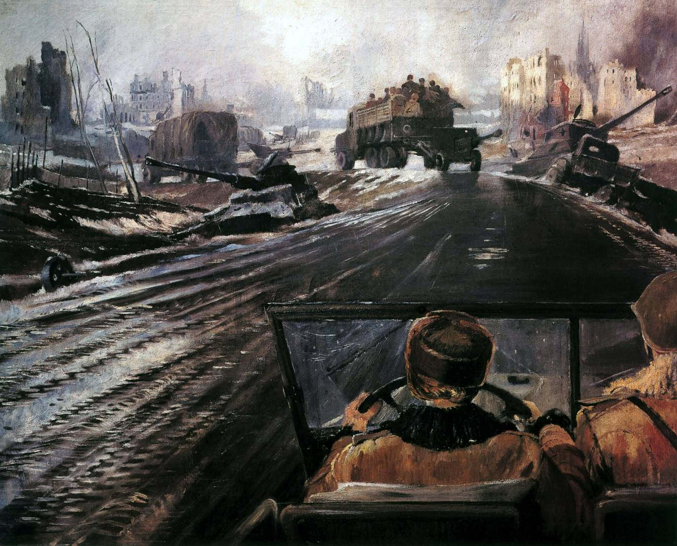 Юрий Пименов. Прифронтовая дорога. 1944