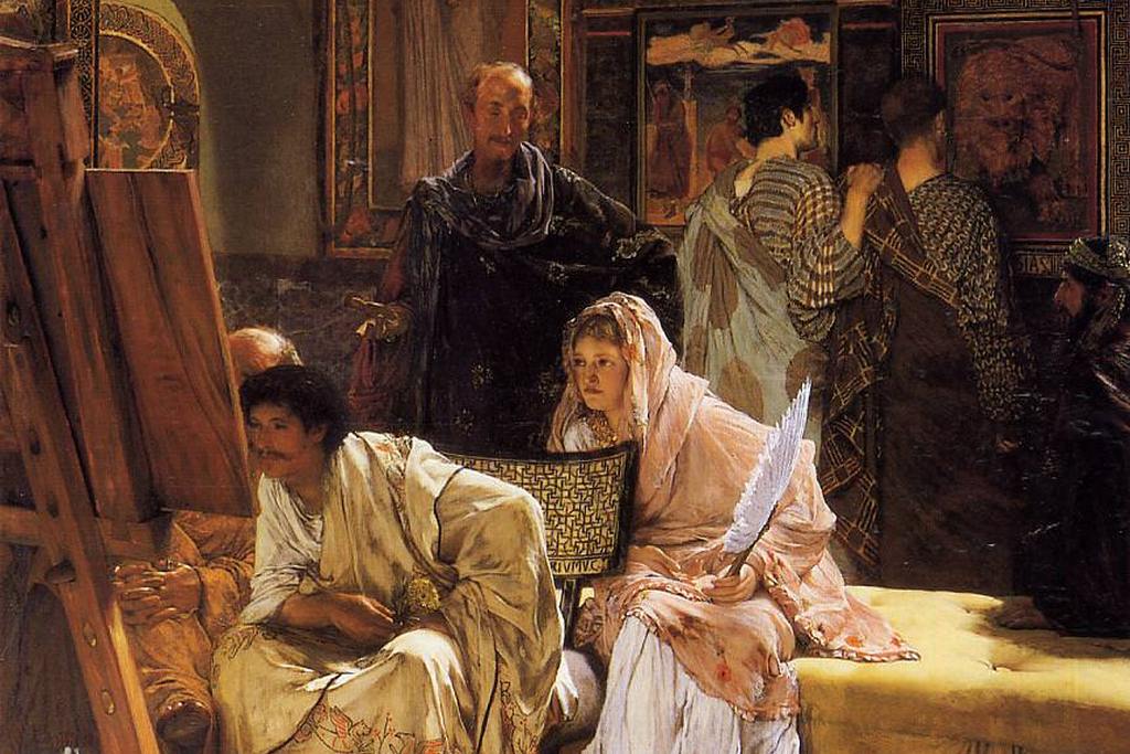 Лоуренс Альма-Тадема. Картинная галерея (фрагмент). 1874