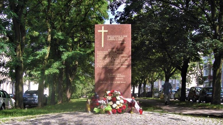 Гданьск, монумент в память о волынской резне 1943 года