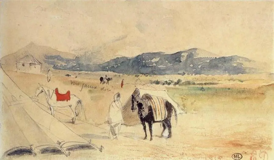 Эжен Делакруа. Между Танжером и Мекнесом. 1832