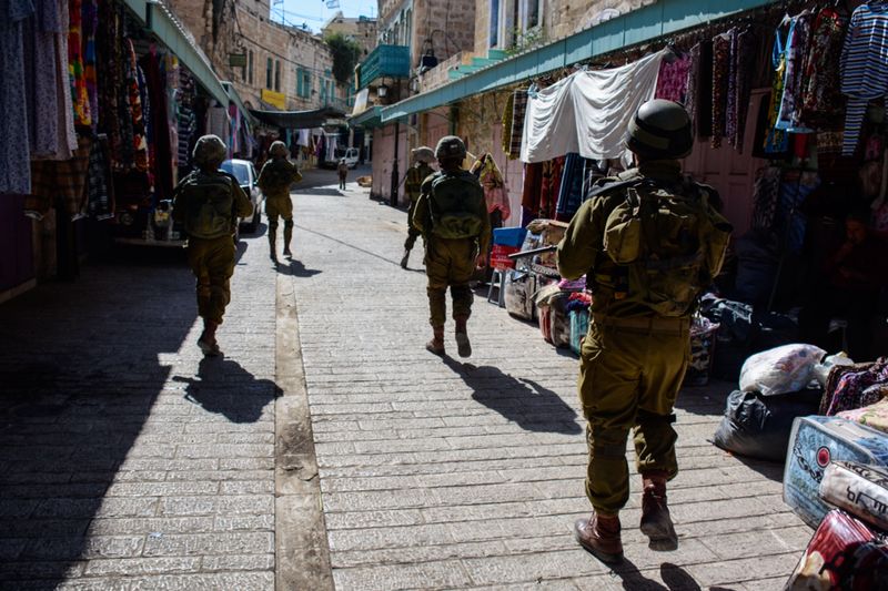 Израильские солдаты в палестинских районах на Западном берегу