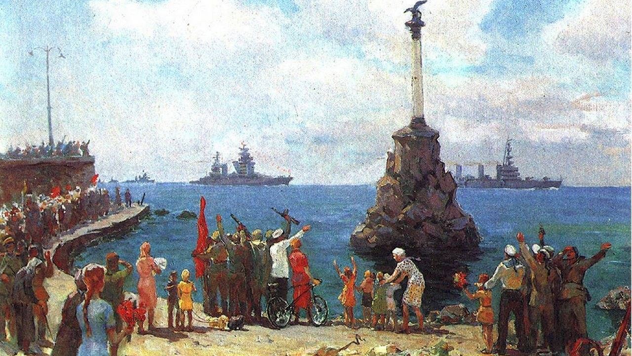 В. Штраних. Возвращение эскадры в Севастополь 5 ноября 1944