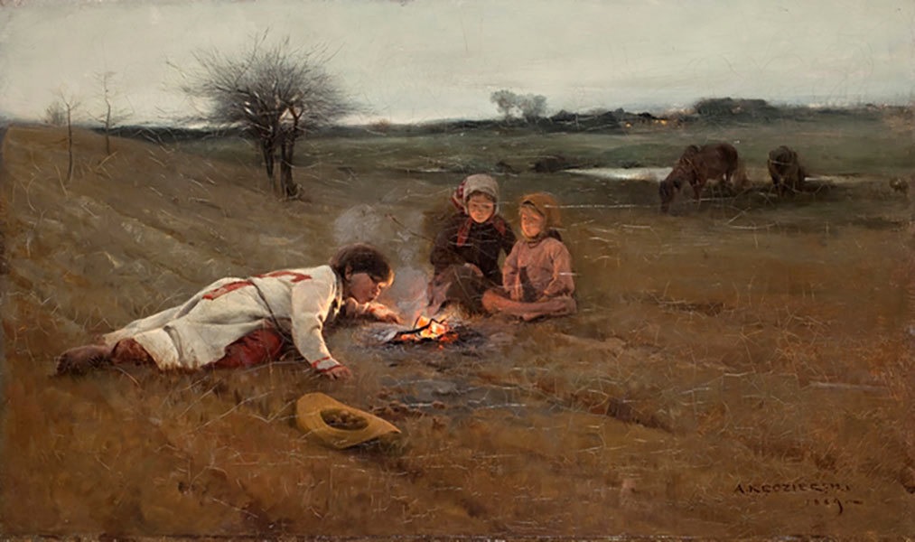Аполлоний Киндзерский. В поле. 1889