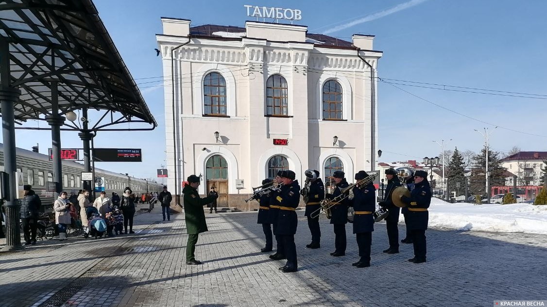 Выступление военного оркестра, Тамбов, 29 февраля 2024