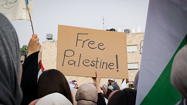 Демонстрация солидарности с палестнцами из Шейх Джарра
