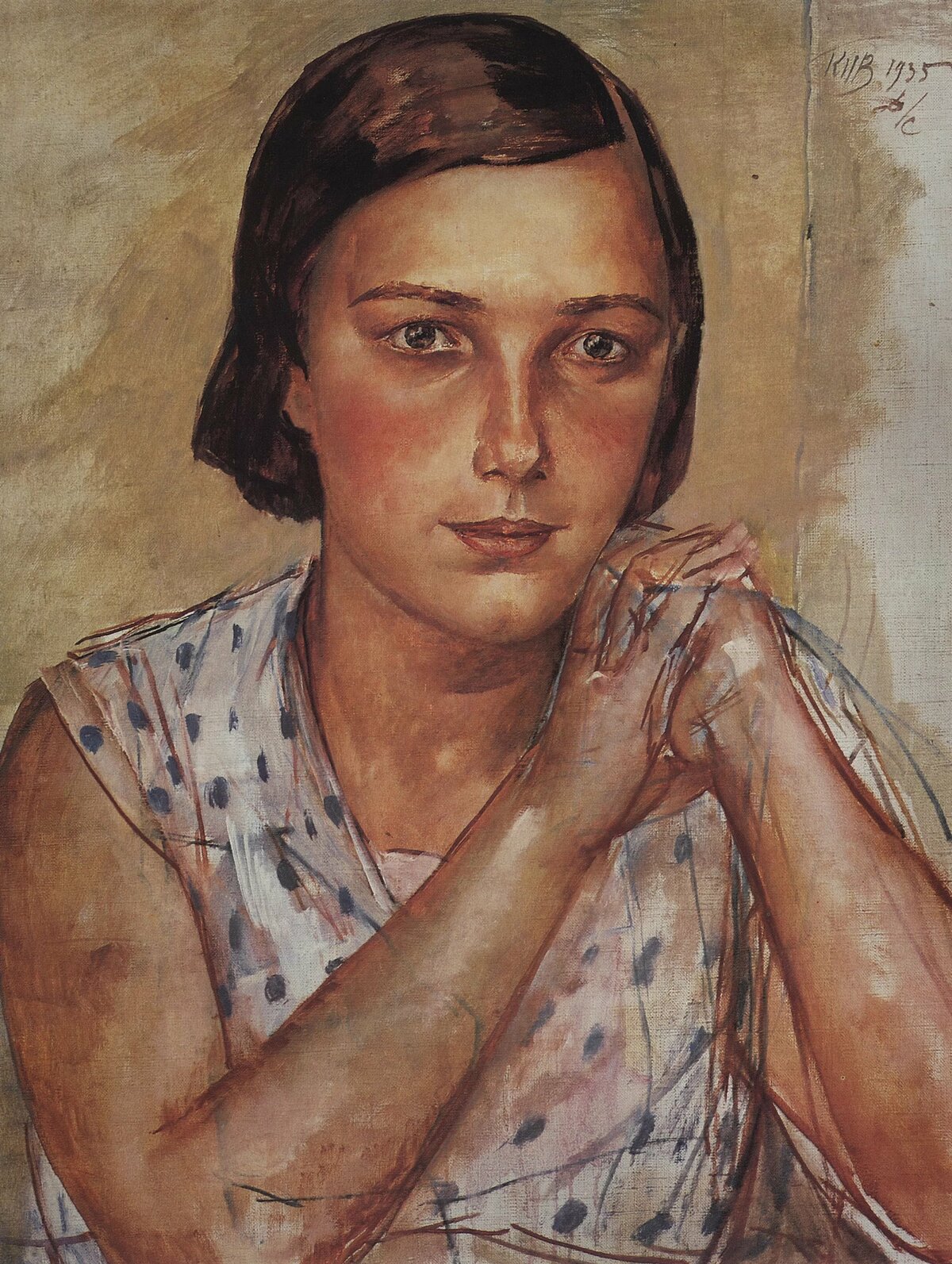 Кузьма Петров-Водкин. Портрет дочери художника. 1896