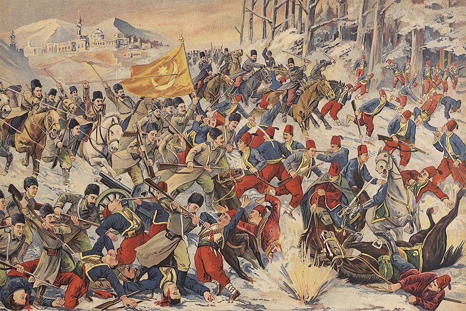 Разгром турок под Сарыкамышем. Плакат времен Первой мировой войны