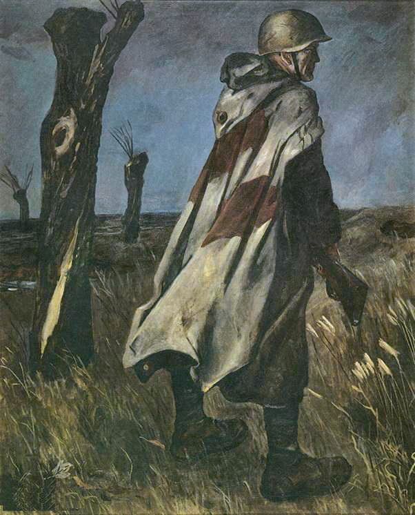 Александр Дейнека. Солдат в плащпалатке. 1942  