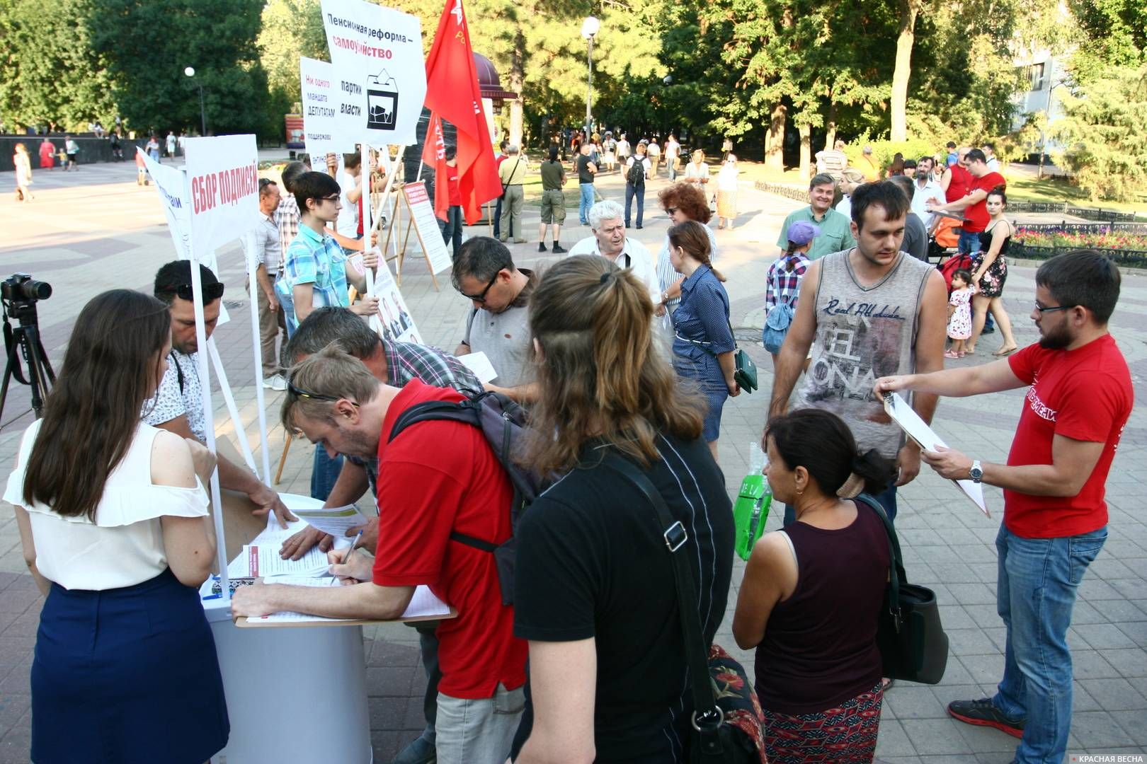 Пикет против пенсионной реформы. Ростов-на-Дону. 19.08.2018