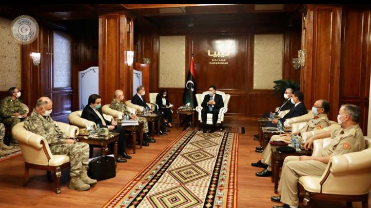 Встреча главы ПНС Фаиза Сараджа и турецкой делегацией