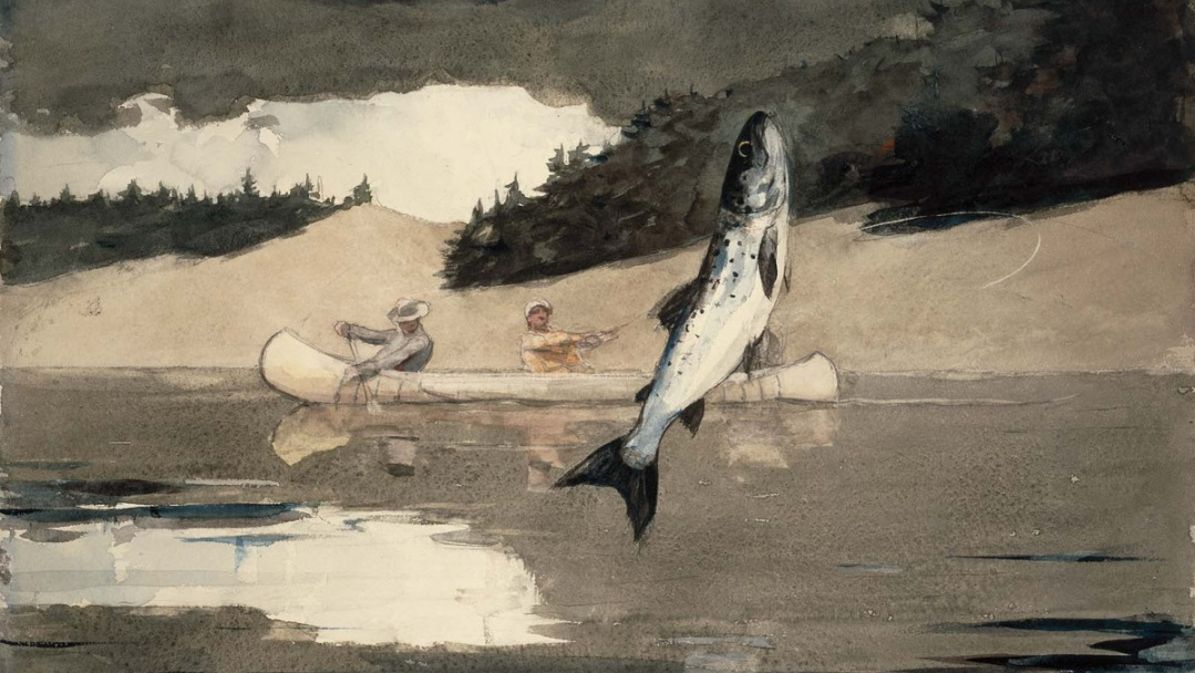 Уинслоу Хомер. Рыбалка. Озеро Сент-Джон, провинция Квебек. 1897