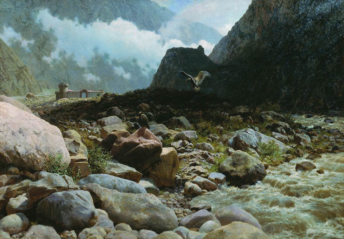 Александр Киселёв. Горная река. 1894