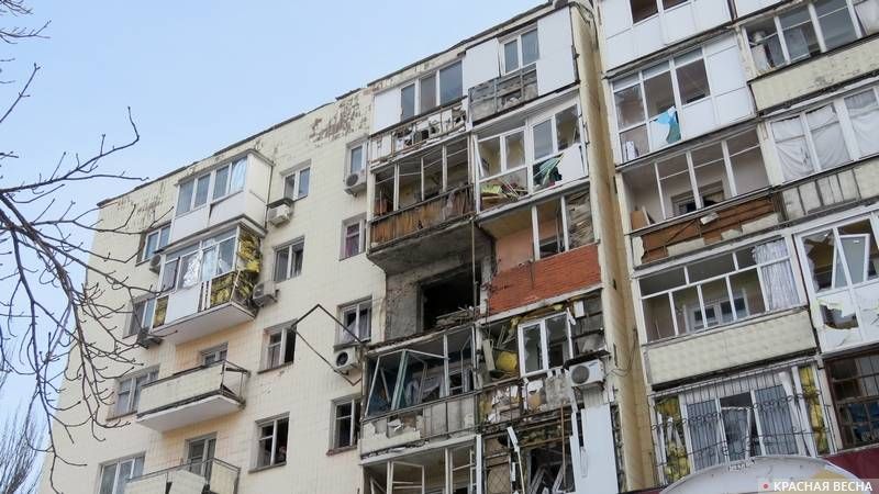 Последствия обстрелов ВСУ в Донбассе