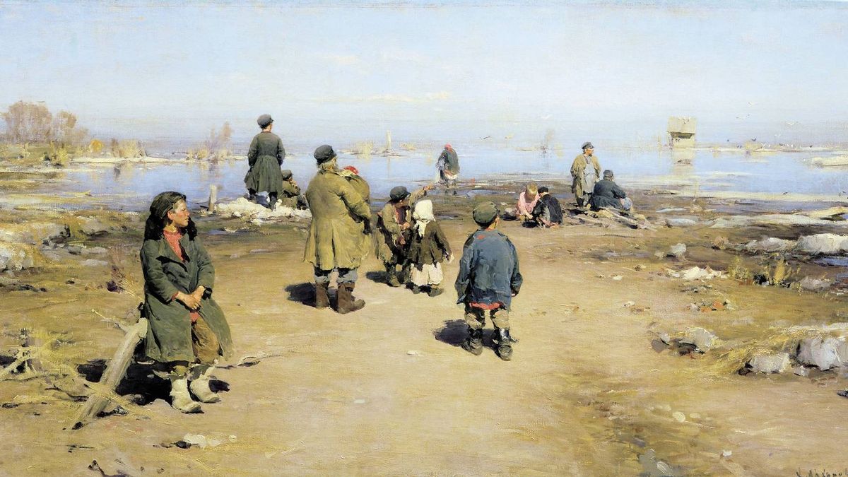 Архипов Абрам. Лед прошел (фрагмент). 1895