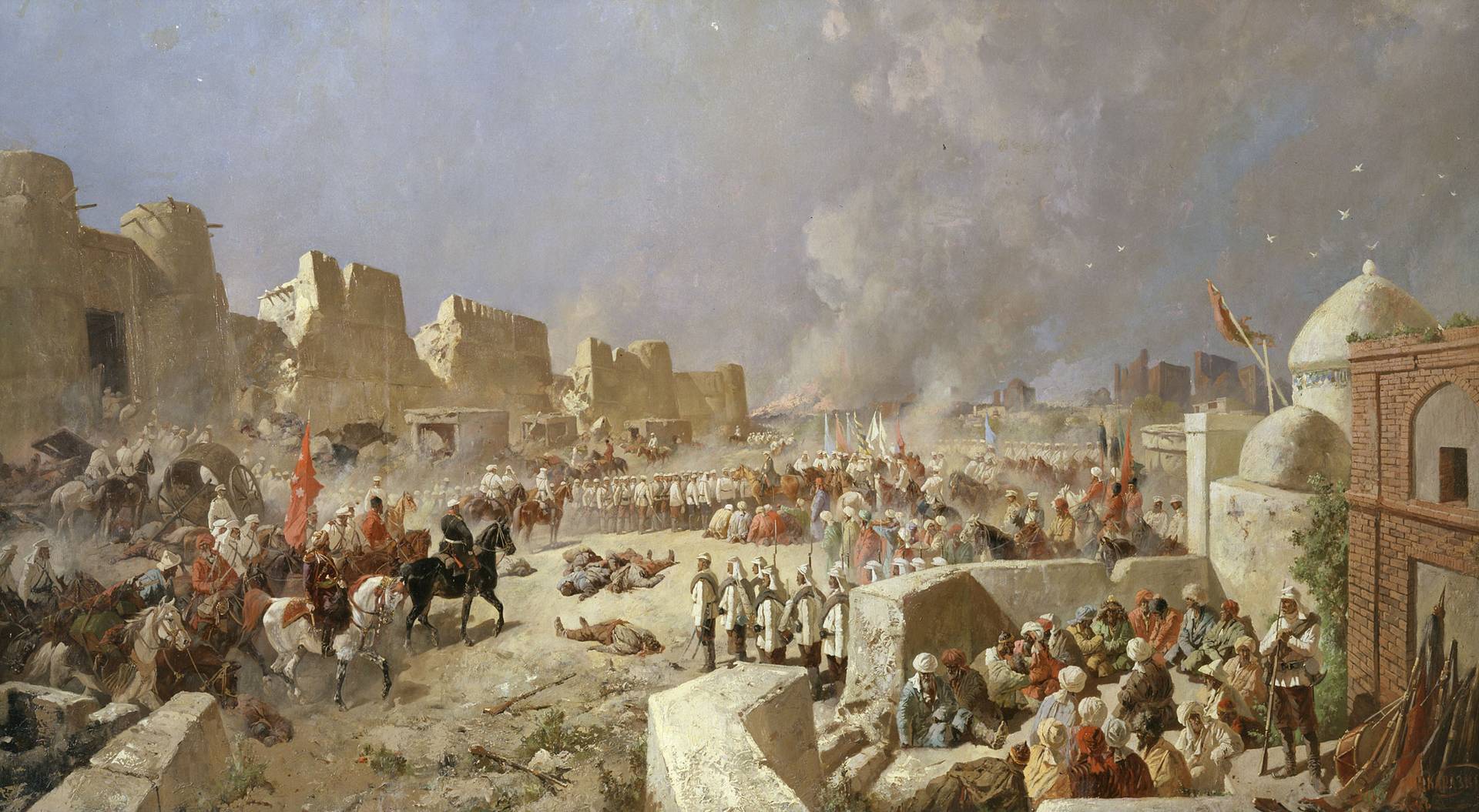 Николай Каразин. Вступление русских войск в Самарканд 8 июня 1868 года. 1888