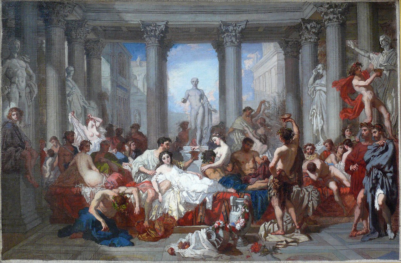 Тома Кутюр. Римляне времен упадка. 1847
