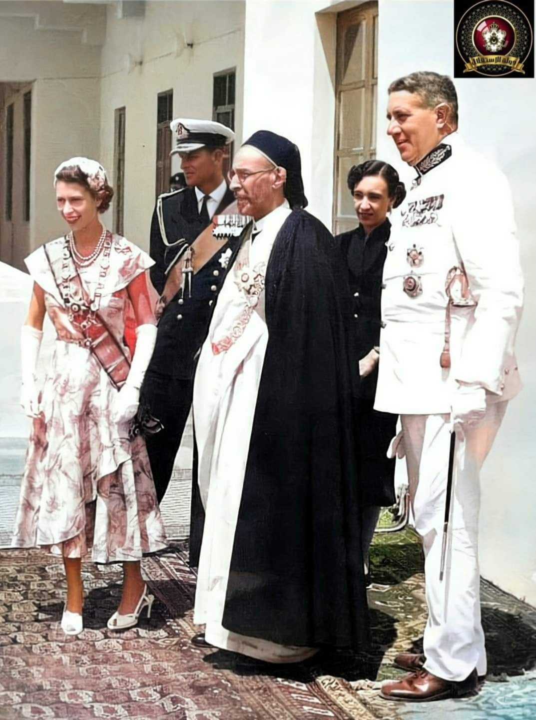 Елизавета II и король Ливии Идрисс I