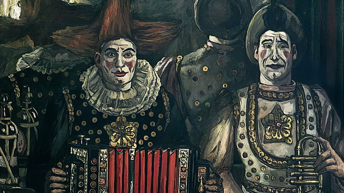 Хосе Гутьеррес Солана. Клоуны (фрагмент). 1920