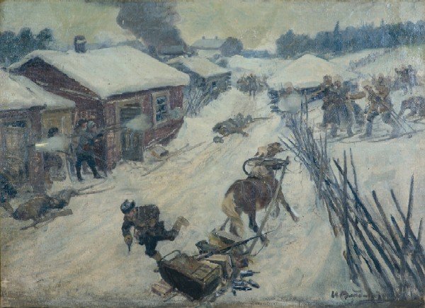 Иван Владимиров, Эпизод из Гражданской войны. Бой в деревне. 1920