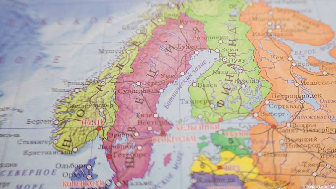 Скандинавия на карте мира