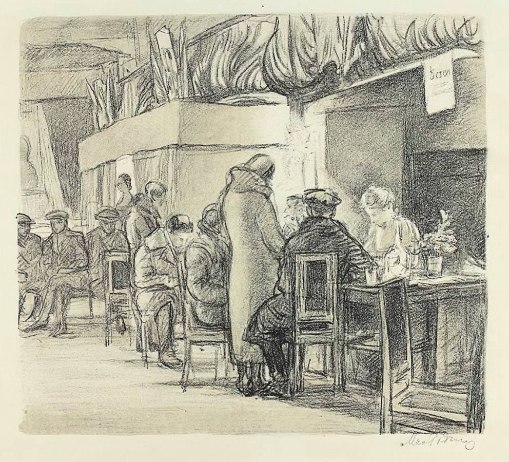 Михаил Семёнович Родионов. Выборы. литография. 1930-е