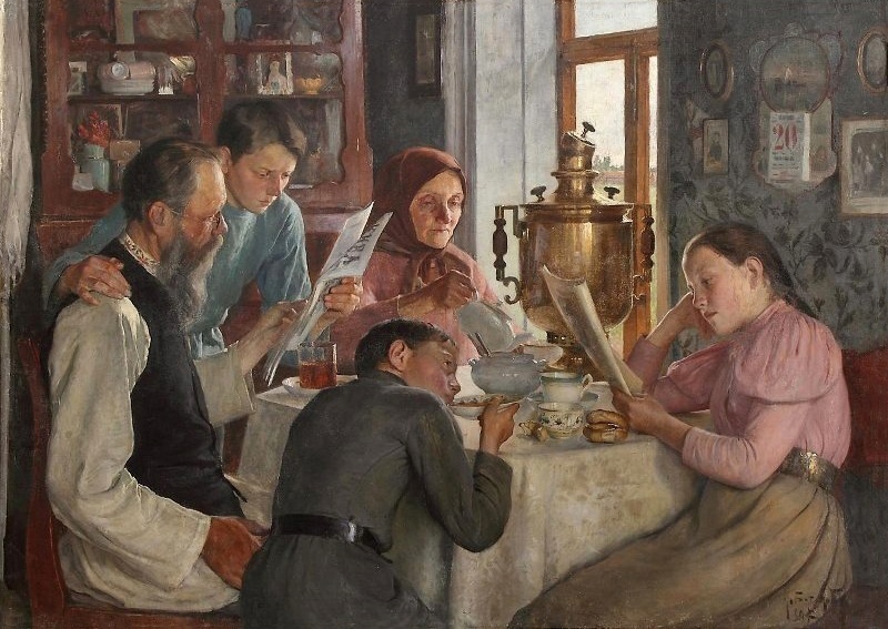 И. П. Батюков. За семейным столом. 1899