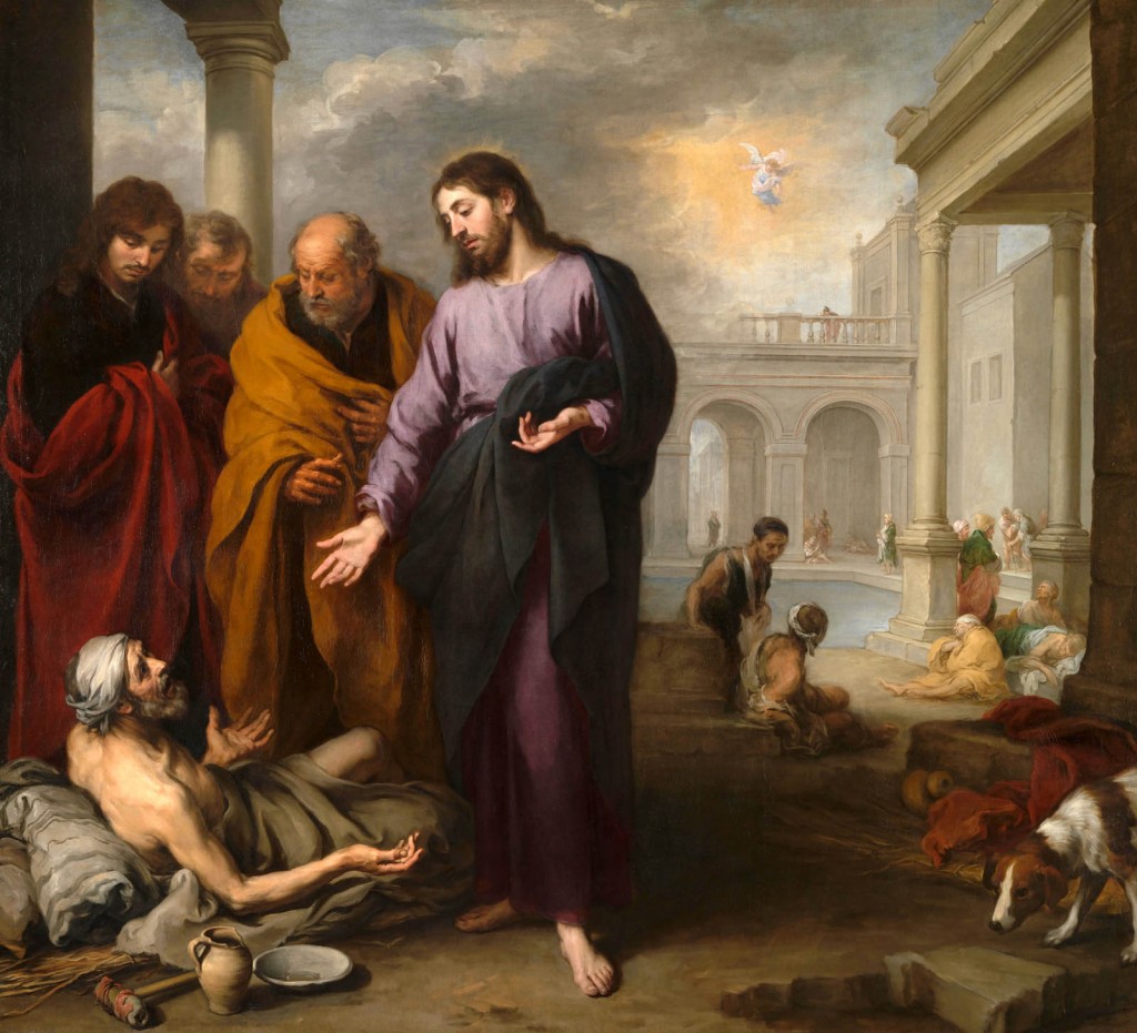 Бартоломе Эстебан Мурильо. Христос исцеляет расслабленного у купальни. 1667-1670