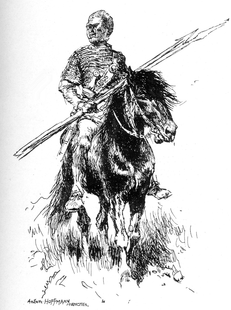 Антон Хоффманн. Северогерманский всадник VI-го века нашей эры. 1926