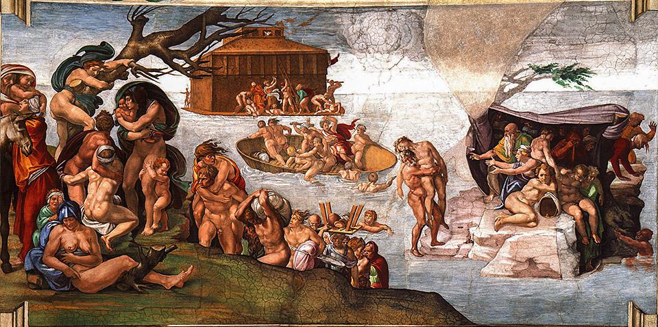 Всемирный потоп. Фреска в Сикстинской капелле. 1508–1509 гг.