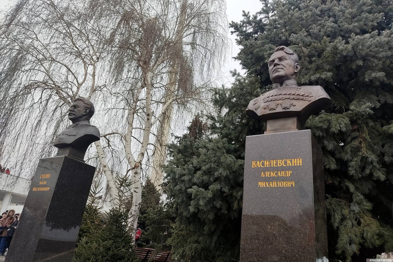 Бюсты Сталина, Василевского. 1 февраля 2023