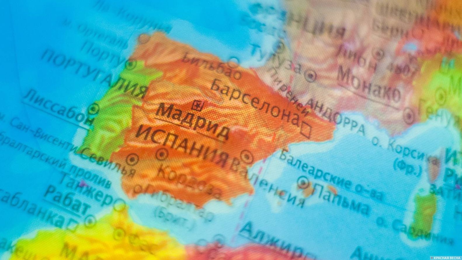 Испания на карте мира
