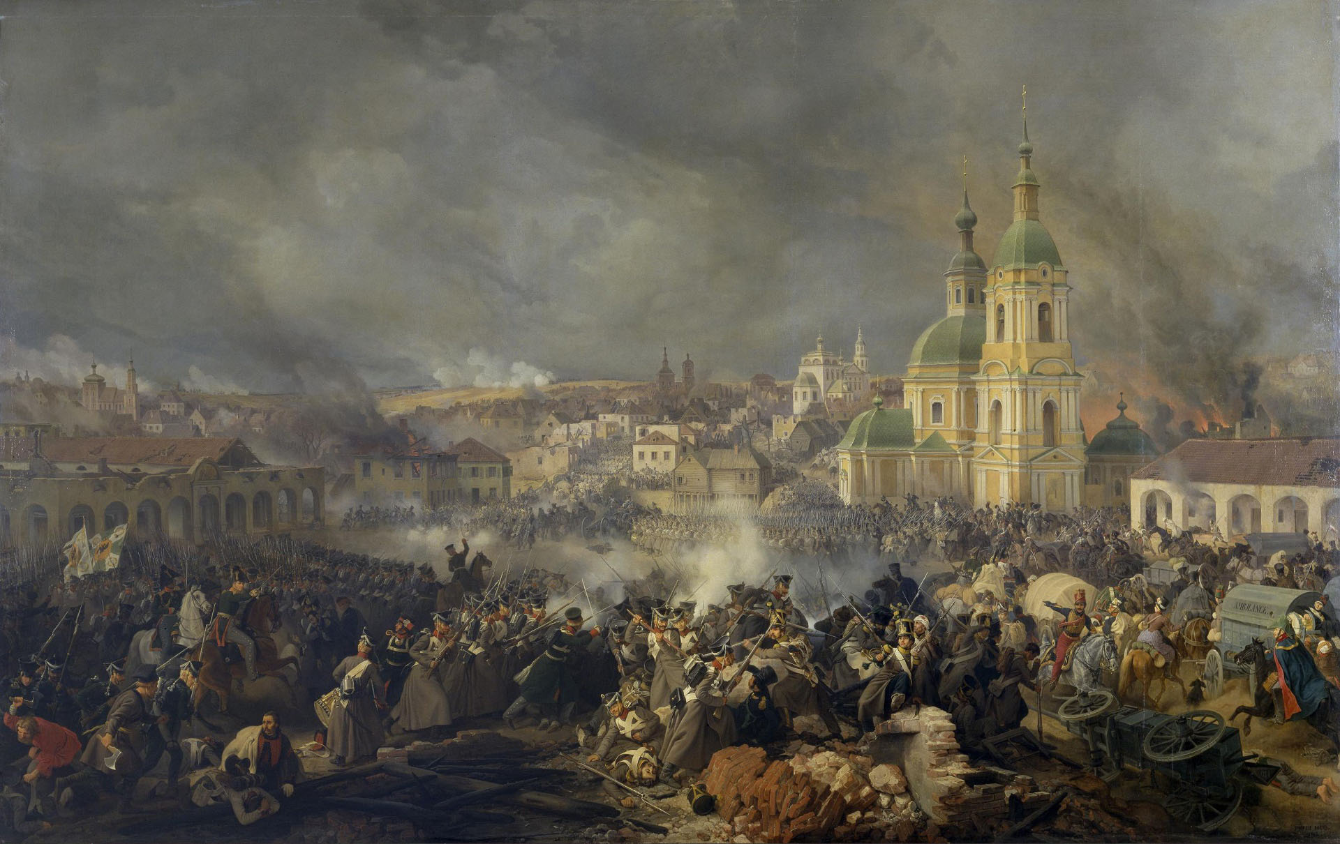 Петер фон Хесс. Сражение 22 октября (3 ноября) 1812 года при Вязьме. 1842