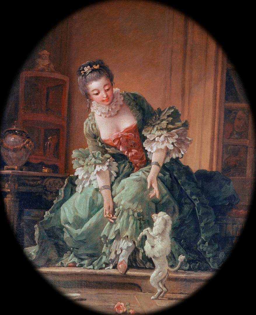 Франсуа Буше. Послушная собачка. Около 1740