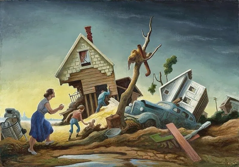 Томас Харт Бентон. Наводнение. 1951