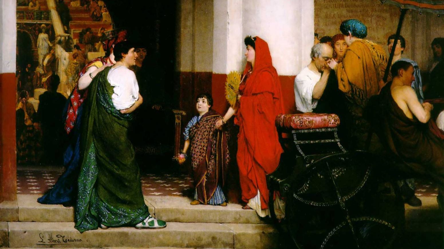 Лоуренс Альма-Тадема. Вход в римский театр. (фрагмент) 1866