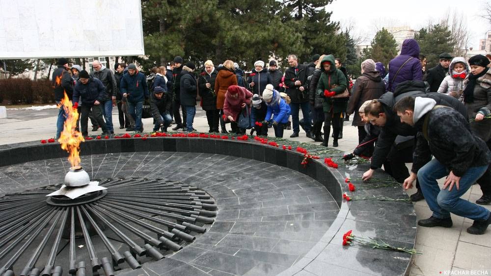 Акция памяти, посвященная 76-й годовщине освобождения Ростова-на-Дону от фашистов