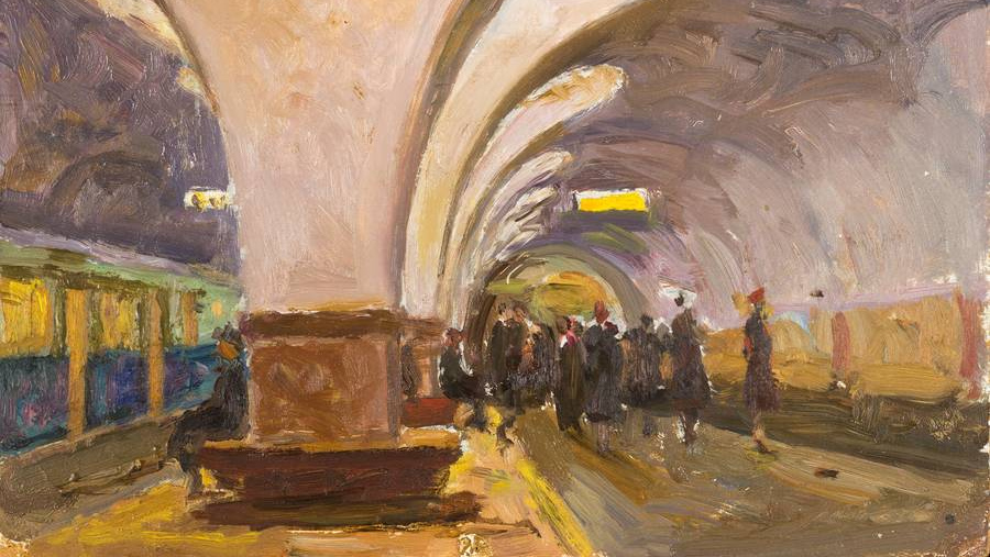 Семён Агроскин. Станция метро «Сокол» (фрагмент). 1960