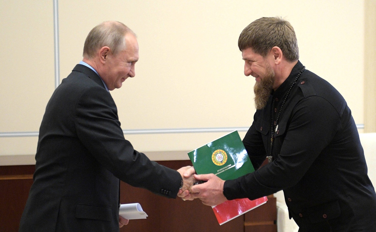 Владимир Путина и Рамзан Кадыров