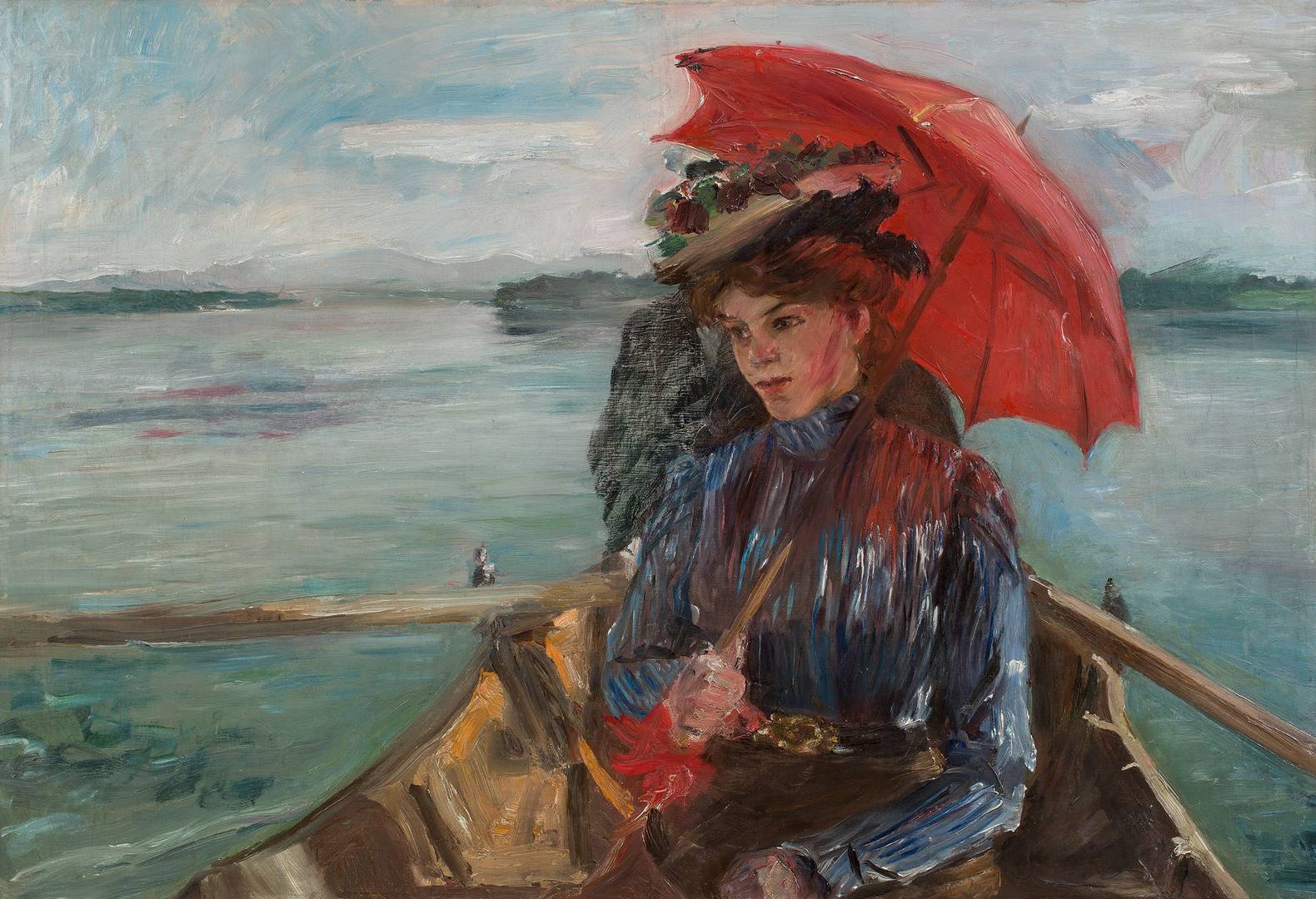 Ловис Коринт. Мисс Хек (в лодке на озере Штарнберг). 1897