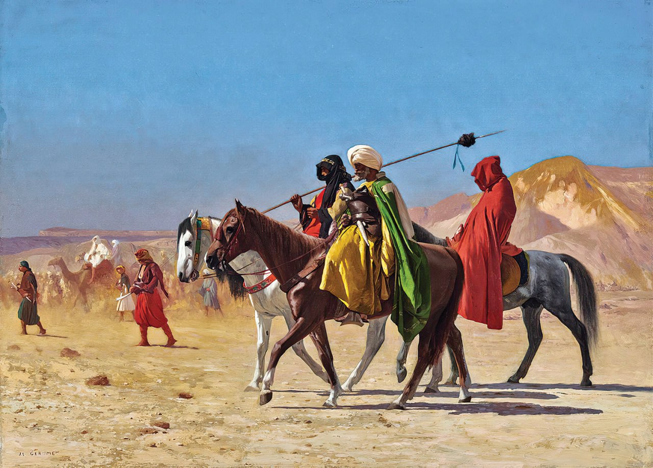 Жан Леон Жером. Всадники, пересекающие пустыню. 1870