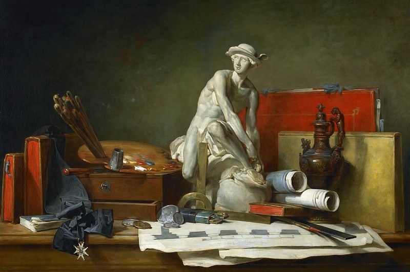Жан-Батист Симеон Шарден. Атрибуты искусства и награды, которые им соответствуют. 1766
