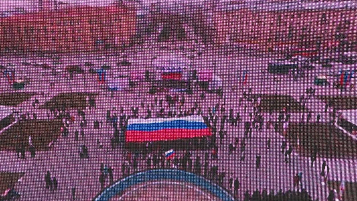 Флешмоб на площади Пименова, г. Новосибирск