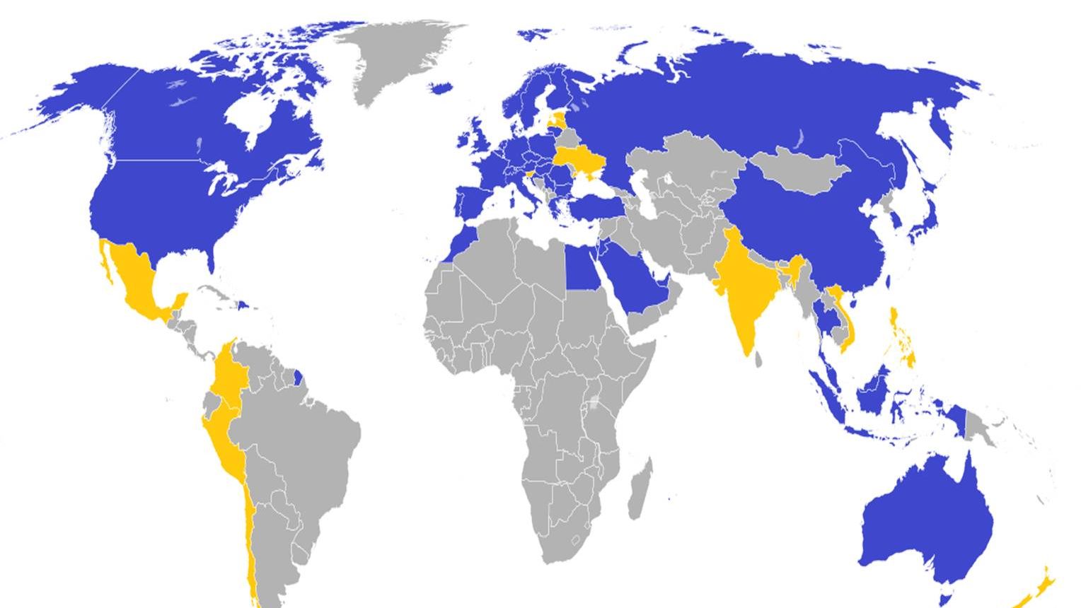 Страны, в которых находятся магазины IKEA