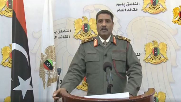 Цитата с пресс-конференции генерала-майора Ливийской национальной армии Ахмеда аль-Мисмари