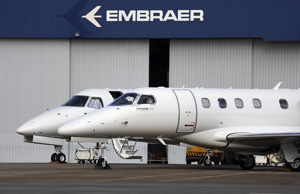 Компания Embraer (EMBR3). Сан-Жозе-дус-кампус, Сан-Паулу, Бразилия