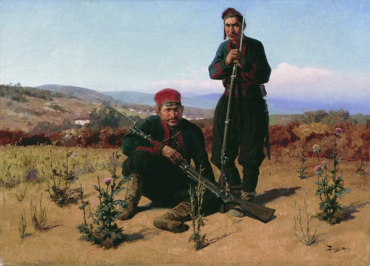 Василий Поленов. Два турецких солдата (Турецкий аванпост). 1880