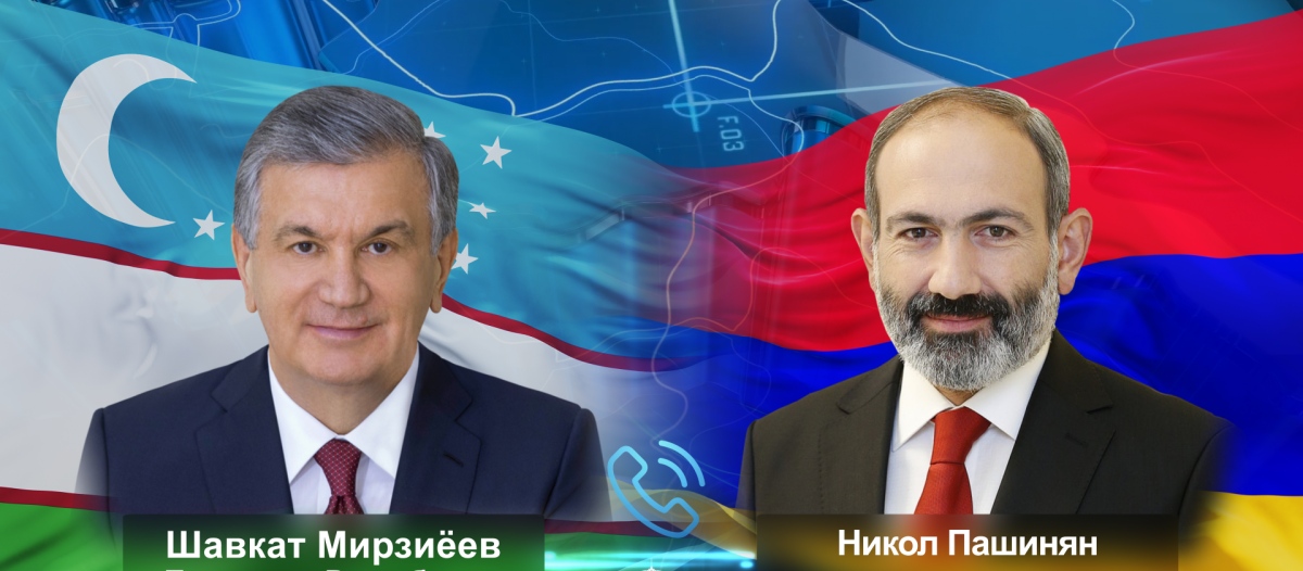 Президента Узбекистана Шавкат Мирзиёев и премьер-министр Армении Никол Пашинян