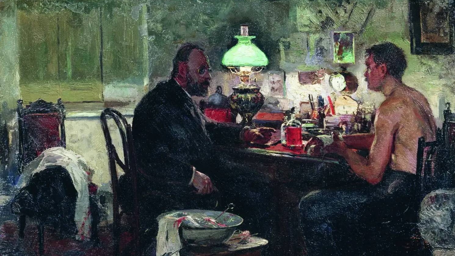 Николай Ярошенко. На приеме у врача (фрагмент). 1890-е гг