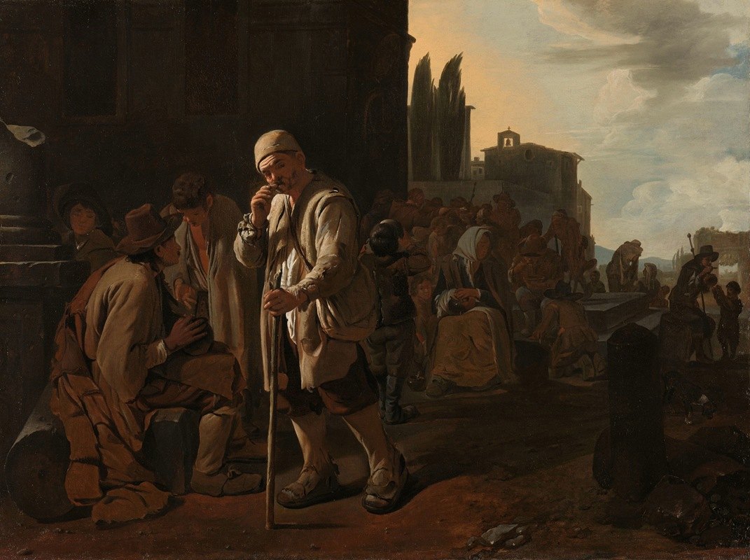 Михаэль Свертс. Кормление голодных (фрагмент). 1646-1649